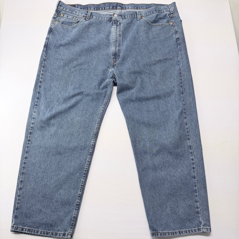 Levis 550 Relaxed Fit Tapered Leg Blue Denim Jeans Mens 50x30